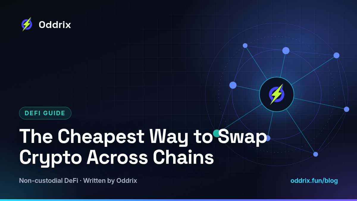 The Cheapest Way to Swap Crypto Across Chains – Oddrix guides