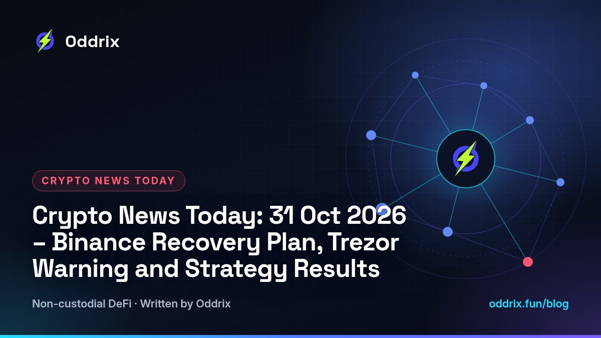 Crypto News Today: 31 Oct 2026 – Binance Recovery Plan, Trezor Warning and Strategy Results – Oddrix news